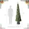 7ft. Pre-Lit Green Pine Artificial Christmas Porch Tree, Color Changing LED Lights